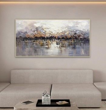 City Skyline Landscape by Palette Knife wall art texture Oil Paintings